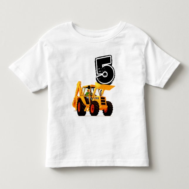 Anpassningsbar Boy's femte födelsedagstidskrig Gul Tee Shirt (Framsida)
