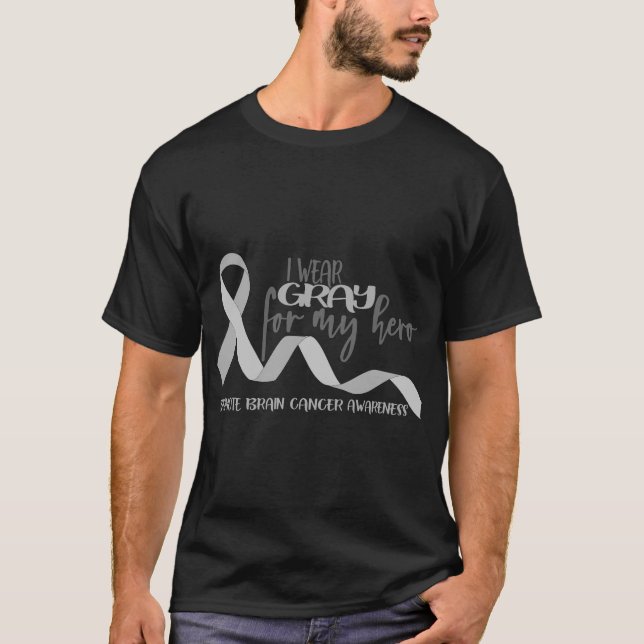 Anpassningsbar Brain Cancer Awareness/Walk-I bära  T Shirt (Framsida)