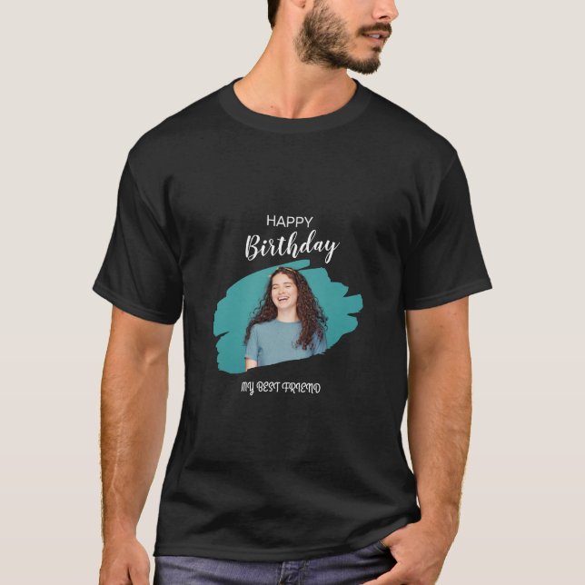 Anpassningsbar Branded Aesthetic Grattis på födels T Shirt (Framsida)