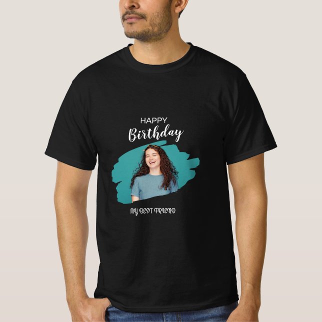 Anpassningsbar Branded Aesthetic Grattis på födels T Shirt (Framsida)