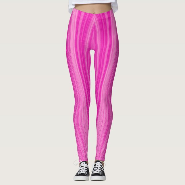 Anpassningsbar Branded Barbed Rosa Leggings (Framsida)