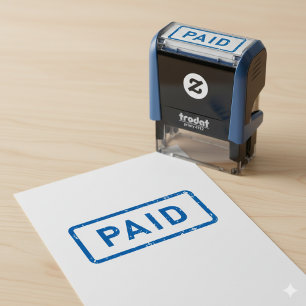 Anpassningsbar Branded BETALAT Basic Office eller Självfärgande Stämpel