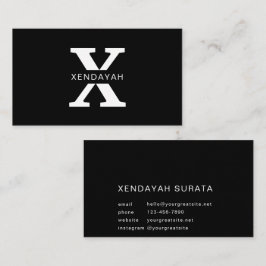 Anpassningsbar Branded Black and White Minimalist  Visitkort