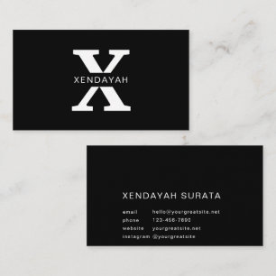 Anpassningsbar Branded Black and White Minimalist Visitkort