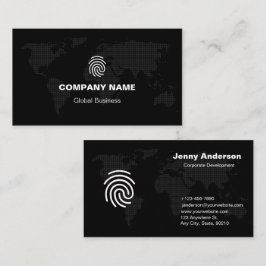 Anpassningsbar Branded Black and White Simple Corp Visitkort