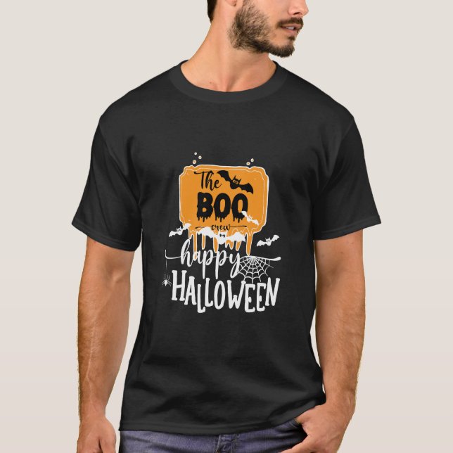 Anpassningsbar Branded Black and White Spooky Hall T Shirt (Framsida)
