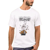 Anpassningsbar Branded Black Modern Halloween T-Sh