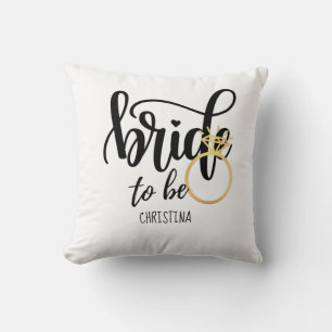 Anpassningsbar Branded Bride to be Bachelorette Mö Kudde