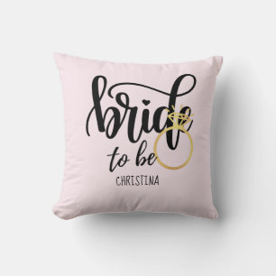 Anpassningsbar Branded Bride to be Bachelorette Mö Kudde