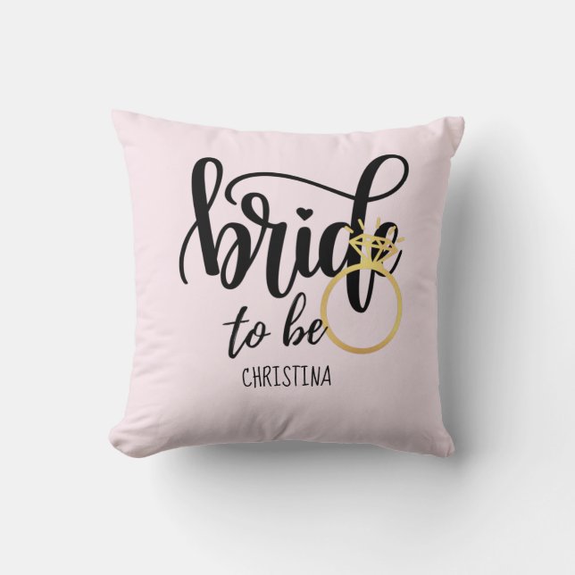 Anpassningsbar Branded Bride to be Bachelorette Mö Kudde (Framsida)