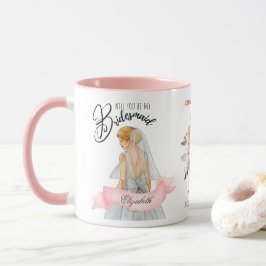 Anpassningsbar Branded Bridesmaid Frieri Brudens s Mugg