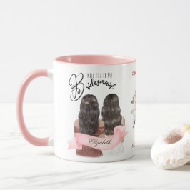 Anpassningsbar Branded Bridesmaid Frieri Brudens s Mugg