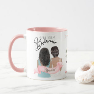 Anpassningsbar Branded Bridesmaid Frieri Brudens s Mugg