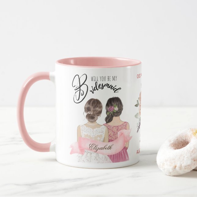 Anpassningsbar Branded Bridesmaid Frieri Brudens s Mugg (Med munk)