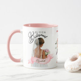Anpassningsbar Branded Bridesmaid Frieri Brudens s Mugg
