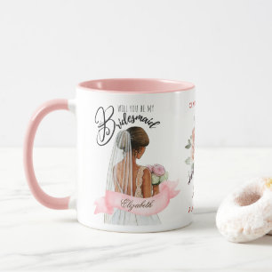 Anpassningsbar Branded Bridesmaid Frieri Brudens s Mugg