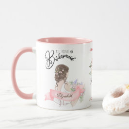 Anpassningsbar Branded Bridesmaid Frieri Brudens s Mugg