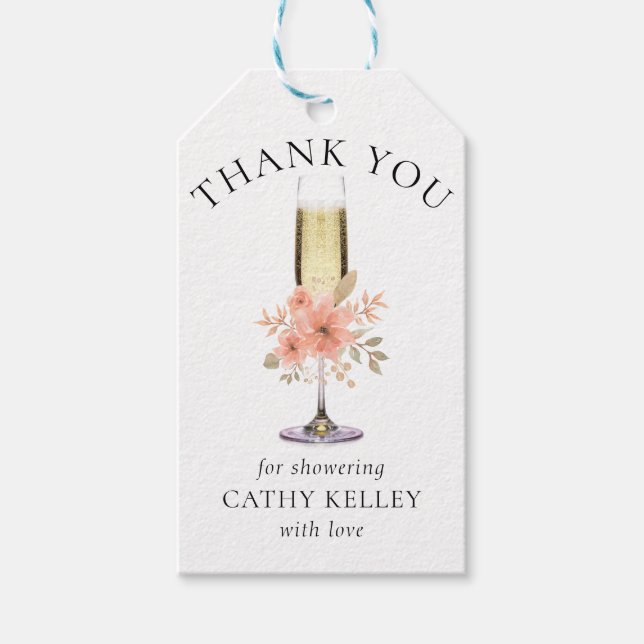 Anpassningsbar Branded Bubly and Brunch Möhippa Presentetikett (Framsidan)