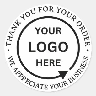 Anpassningsbar Branded Business Company Logotyp Ta Runt Klistermärke