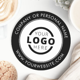 Anpassningsbar Branded Business Logotyp Marknadsfö Underlägg Papper Rund
