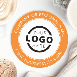 Anpassningsbar Branded Business Logotyp Marknadsfö Underlägg Papper Rund