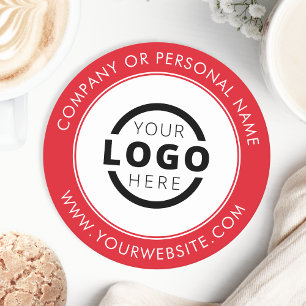 Anpassningsbar Branded Business Logotyp Promoted R Underlägg Papper Rund