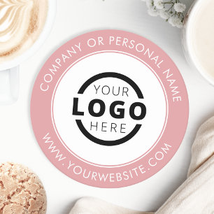 Anpassningsbar Branded Business Logotyp Promotive  Underlägg Papper Rund