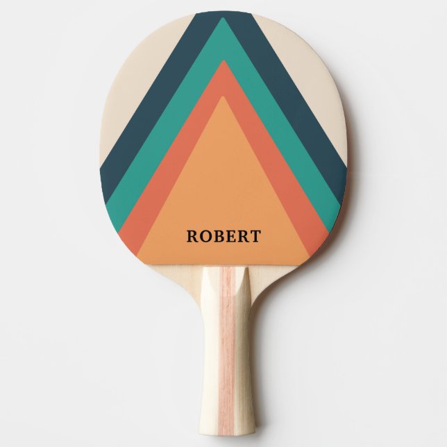 Anpassningsbar Branded Coola Snyggt Retro Rand Pingisracket (Framsidan)