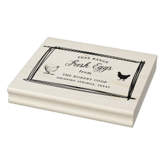 Anpassningsbar Branded Farmhouse Fresh Eggs | Äggk Stämpel