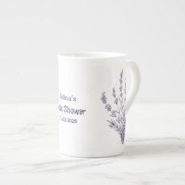 Anpassningsbar Branded Fransk lavender-blommor Benporslin Mugg