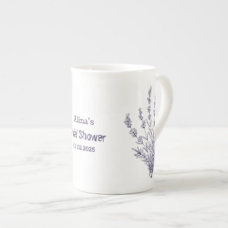 Anpassningsbar Branded Fransk lavender-blommor Benporslin Mugg