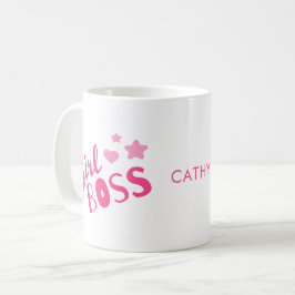 Anpassningsbar Branded Girl Chef Hearts Namn Coffe Kaffemugg