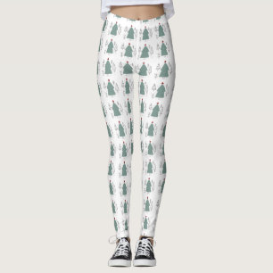 Anpassningsbar Branded Grönt Black Julgran Legging