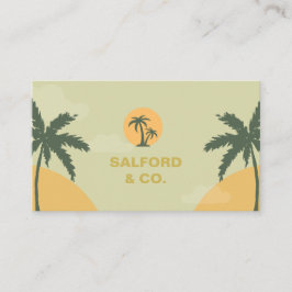 Anpassningsbar Branded Grönt Gult Summer Event Pla Visitkort