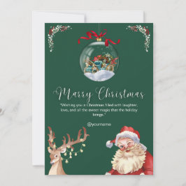 Anpassningsbar Branded Grönt White New Marry-jul Inbjudningar