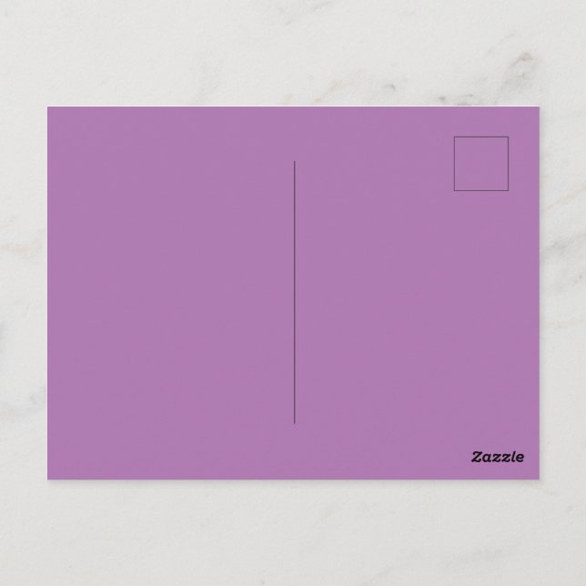 Anpassningsbar Branded Lavender Bild-Perfekt Stand Vykort (Baksida)