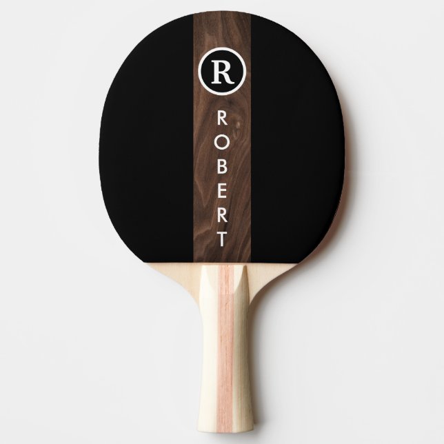 Anpassningsbar Branded Monogrammed wood färg rand  Pingisracket (Framsidan)