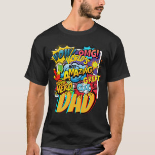 Anpassningsbar Branded PAPPA Gift - Tecknad Superh T Shirt