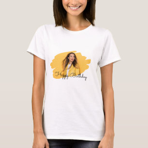 Anpassningsbar Branded Photo Grattis på födelsedag T Shirt