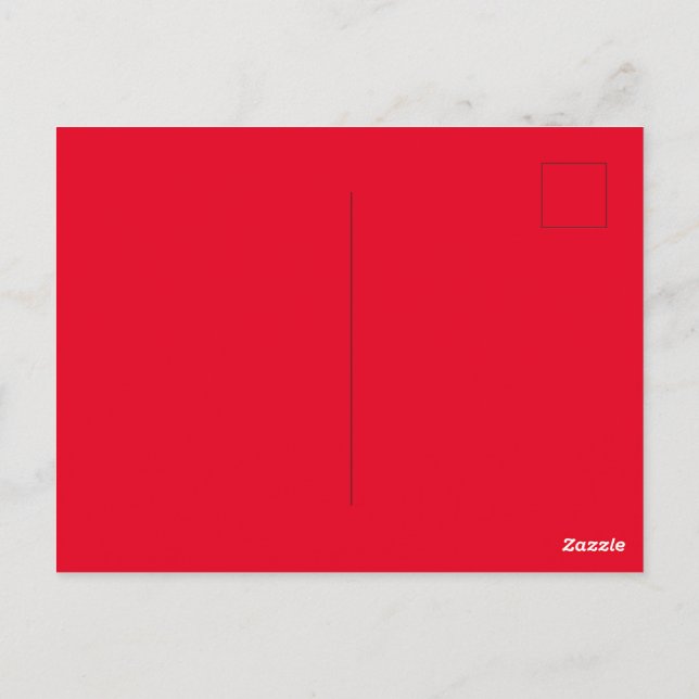 Anpassningsbar Branded Red Bild-Perfekt Standard Vykort (Baksida)