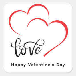 Anpassningsbar Branded Red Black Minimalist Alla h Fyrkantigt Klistermärke