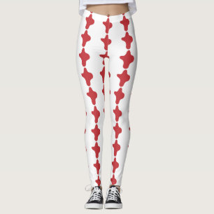 Anpassningsbar Branded Red Corner mönster modern L Leggings