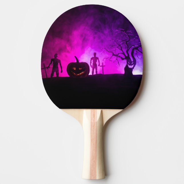 Anpassningsbar Branded Spooky Halloween Ping Pong  Pingisracket (Framsidan)