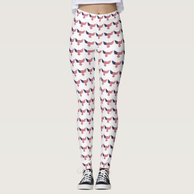 Anpassningsbar Branded US butterfly flagga Legging (Framsida)