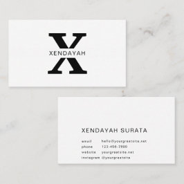 Anpassningsbar Branded White and Black Minimalist  Visitkort