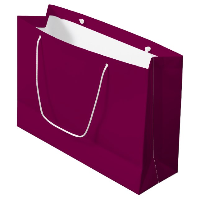 Anpassningsbar Branded White Gift Bag | Stor glans (Framsidan Vinklad)