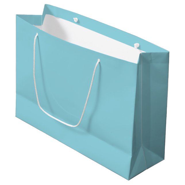 Anpassningsbar Branded White Gift Bag | Stor glans (Framsidan Vinklad)