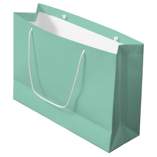 Anpassningsbar Branded White Gift Bag | Stor glans (Framsidan Vinklad)