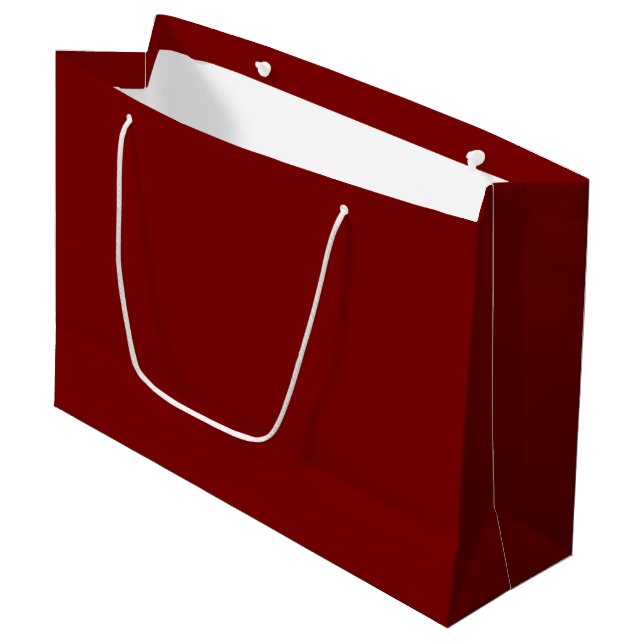Anpassningsbar Branded White Gift Bag | Stor glans (Framsidan Vinklad)
