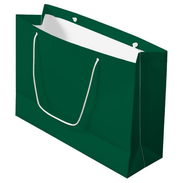 Anpassningsbar Branded White Gift Bag | Stor glans (Framsidan Vinklad)